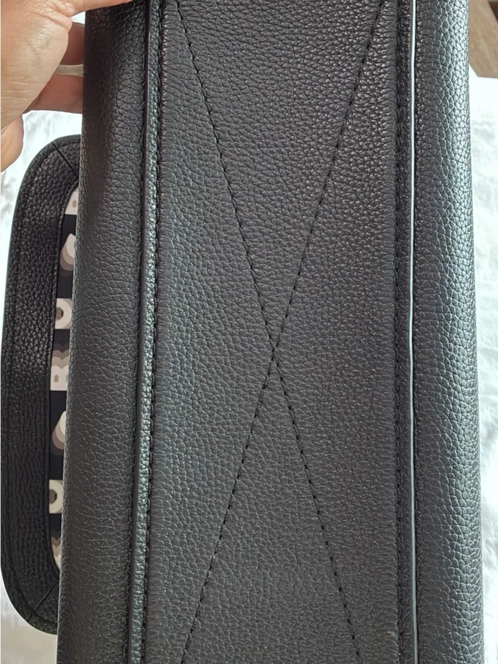 Marc Jacobs Black Pebbled Leather Satchel with Gold Padlock